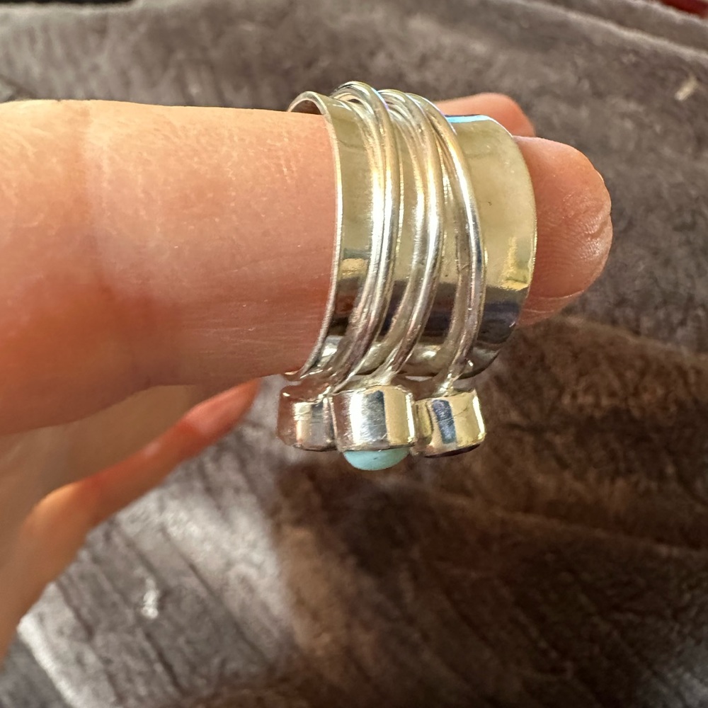 Sterling silver & gemstone ring - Picture 9 of 14